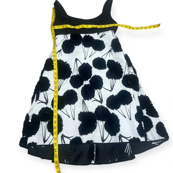 Milly black and white retro baby doll cocktail dress size 4 - Picture 8 of 12